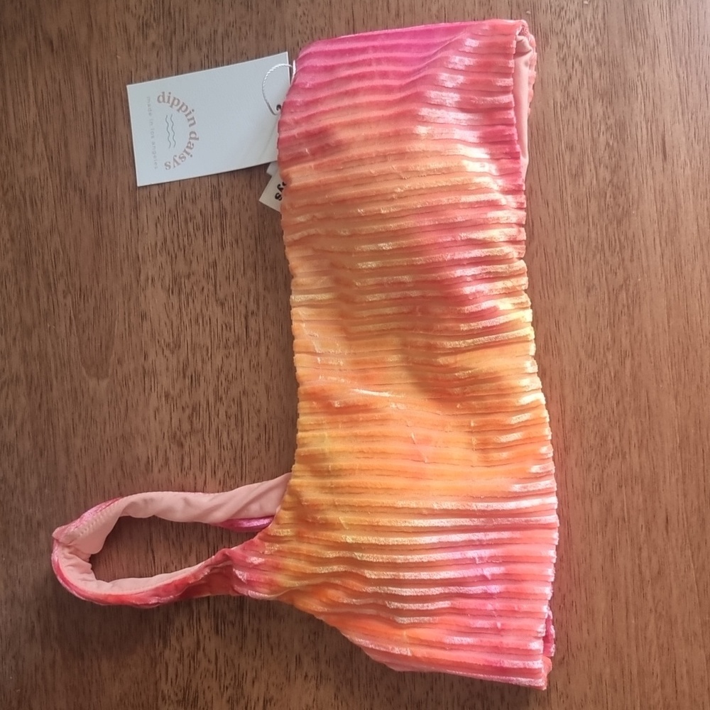 NWT Dippin Daisy's One Shoulder Bikini Top